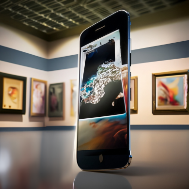 phone in art gallery
